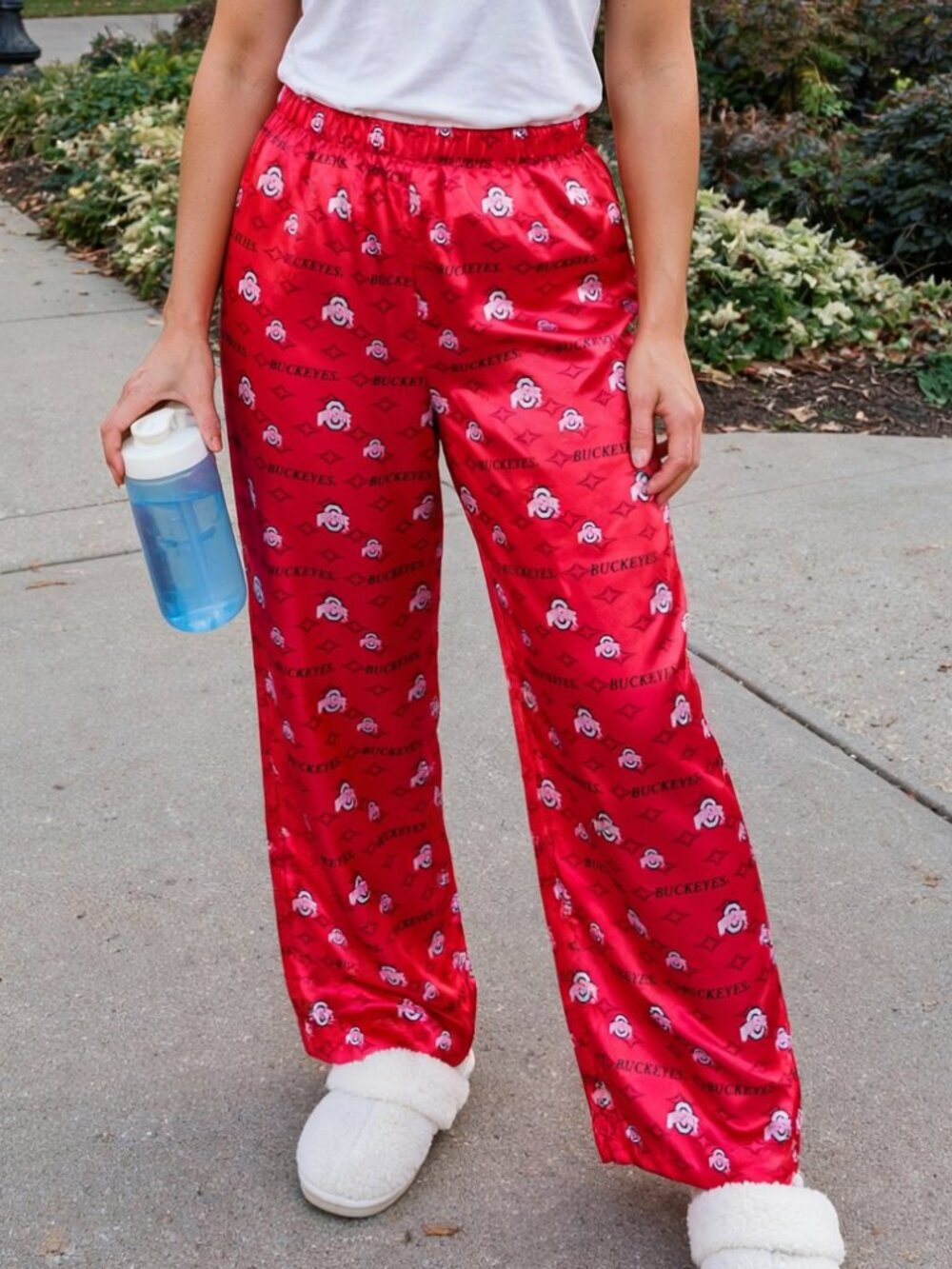 Adults XL Ohio State Buckeyes Silky Lounge Pants Sports Fan Apparel Red Unisex
